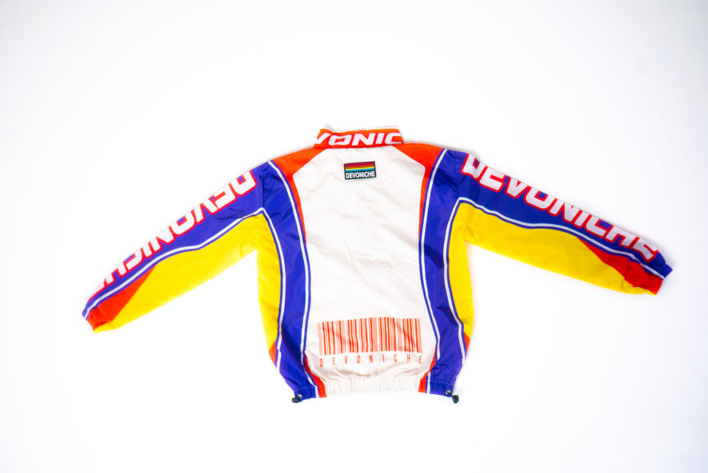 Devoniche Studio "90s Vintage Windbreaker Jacket (Cream)"