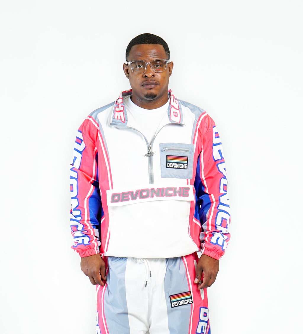 Devoniche Studio "90s Vintage Windbreaker Jacket (COOL PINK)"