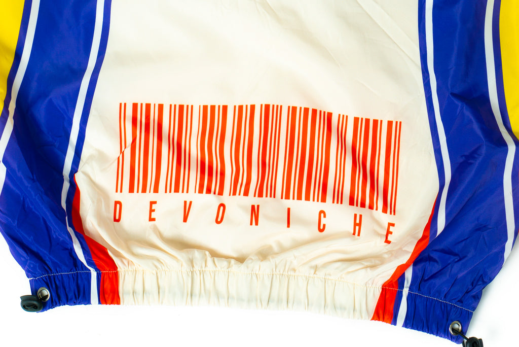 Devoniche Studio "90s Vintage Windbreaker Jacket (Cream)"