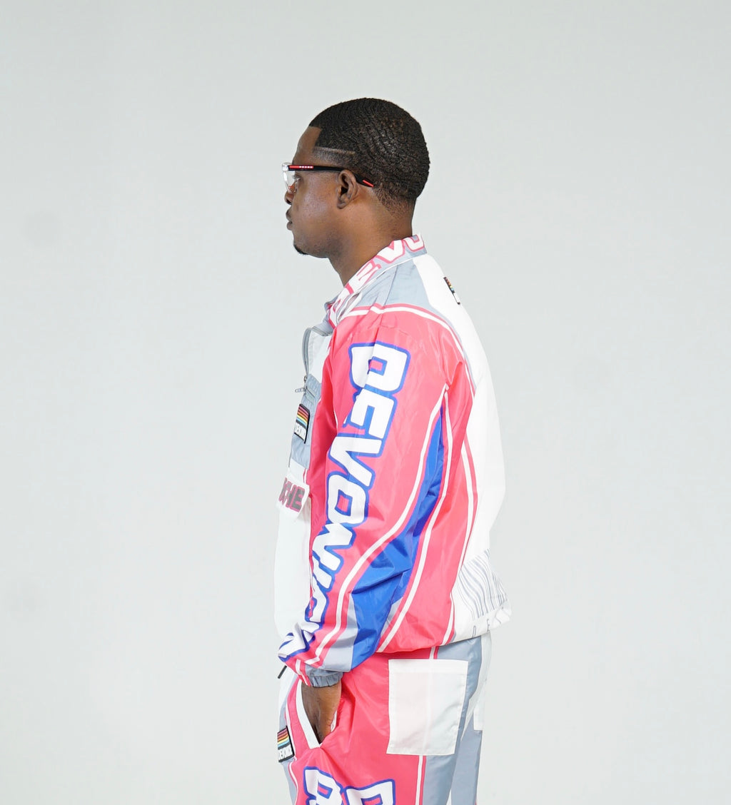 Devoniche Studio "90s Vintage Windbreaker Jacket (COOL PINK)"