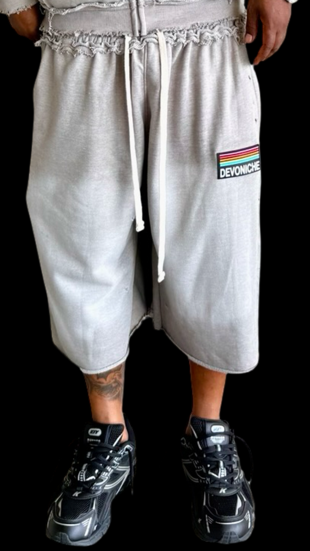 Devoniche “Raw Pearls” Shorts(Gray)