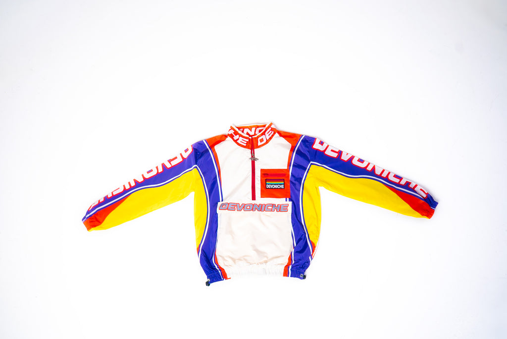 Devoniche Studio "90s Vintage Windbreaker Jacket (Cream)"