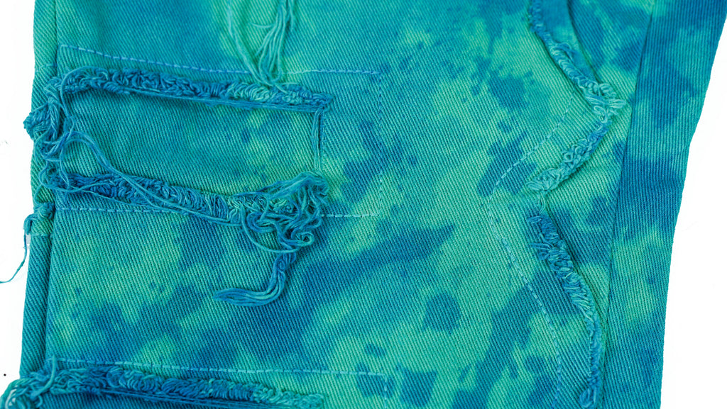 Devoniche’s “Azure” Vintage Wash Stacked Flare Jeans