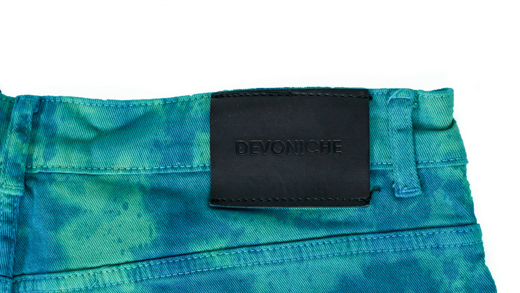 Devoniche’s “Azure” Vintage Wash Stacked Flare Jeans