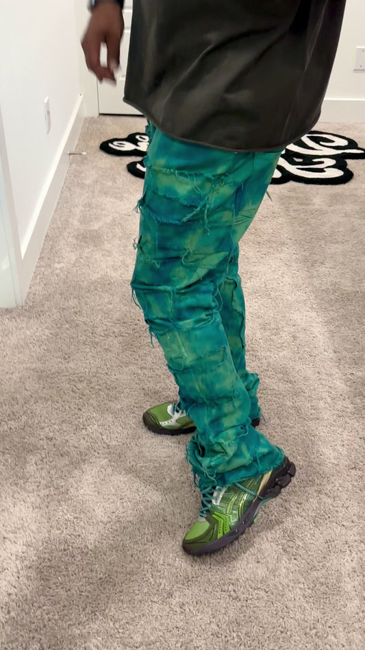 Devoniche’s “Azure” Vintage Wash Stacked Flare Jeans